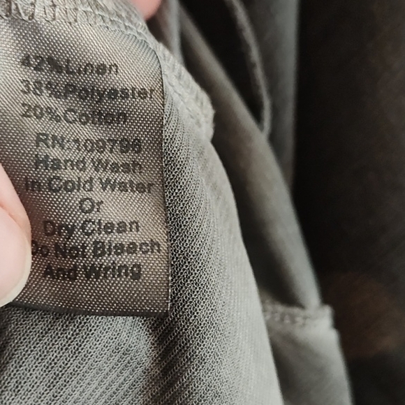 Pretty Angel Graphite Linen Blend Layered Top Eyelet Shabby Chic Lagenlook Sz XL - Picture 10 of 10